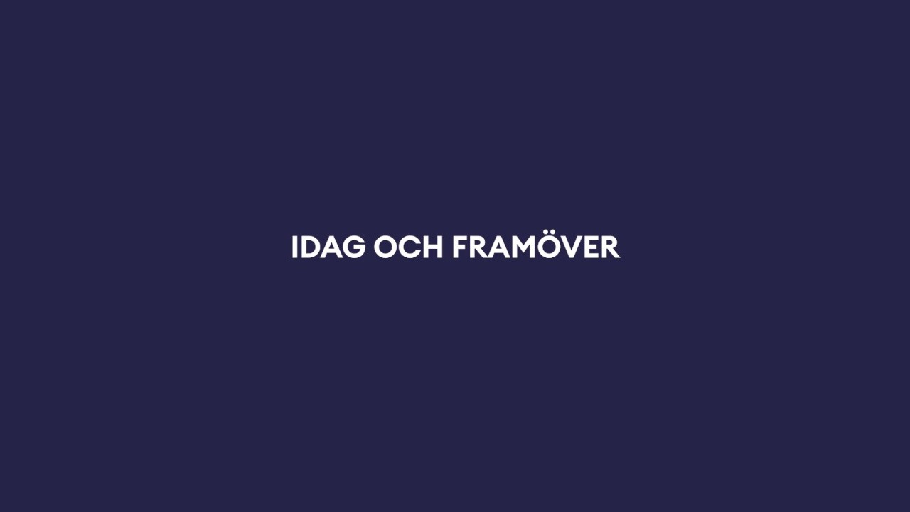 Idag och framöver