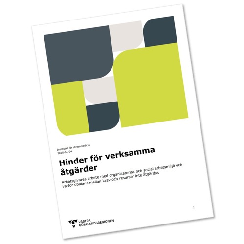 Framsida av rapport från ISM med titel Hinder för verksamma åtgärder