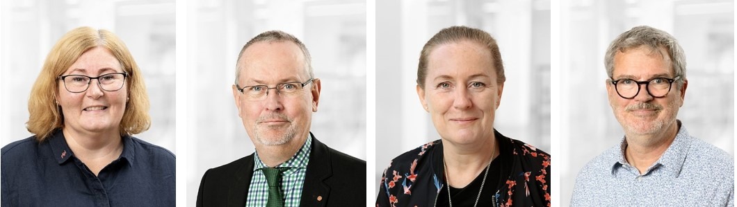 Från vänster: Tarja Nevala, Anders Lindström, Helené Zallin, Erik Hallsenius.