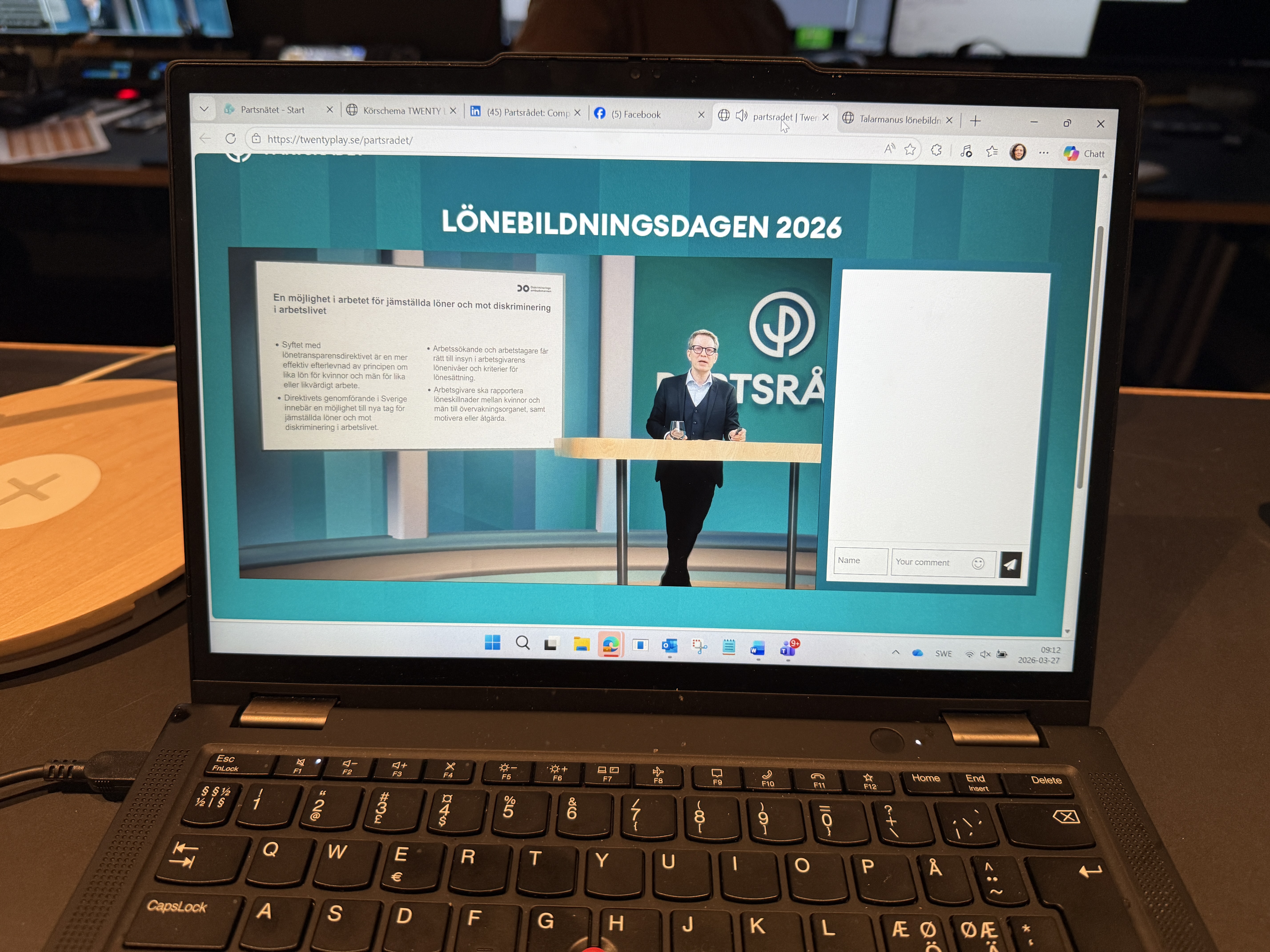 Samuel Engblom under Lönebildningsdagen 2026